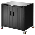 Feasto Modular Outdoor Kitchen Island with Stainless Steel Top, Storage Cabinet & Wheels - Grill Cart & Prep Station