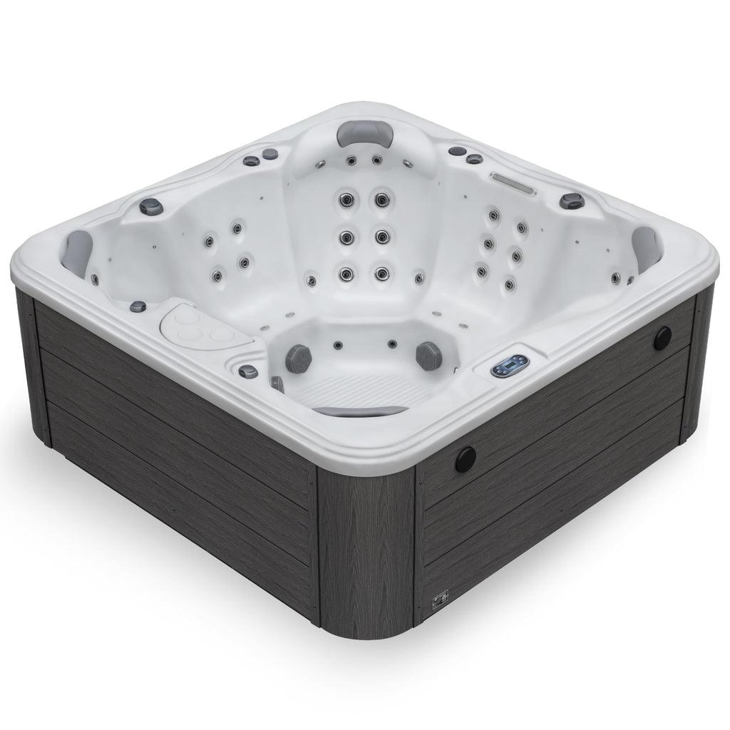 Aqualife 6-Person Hot Tub – 59 Stainless Steel Jets, 4 Pumps, Bluetooth, Waterfall, LED Lighting (AC500-2P)