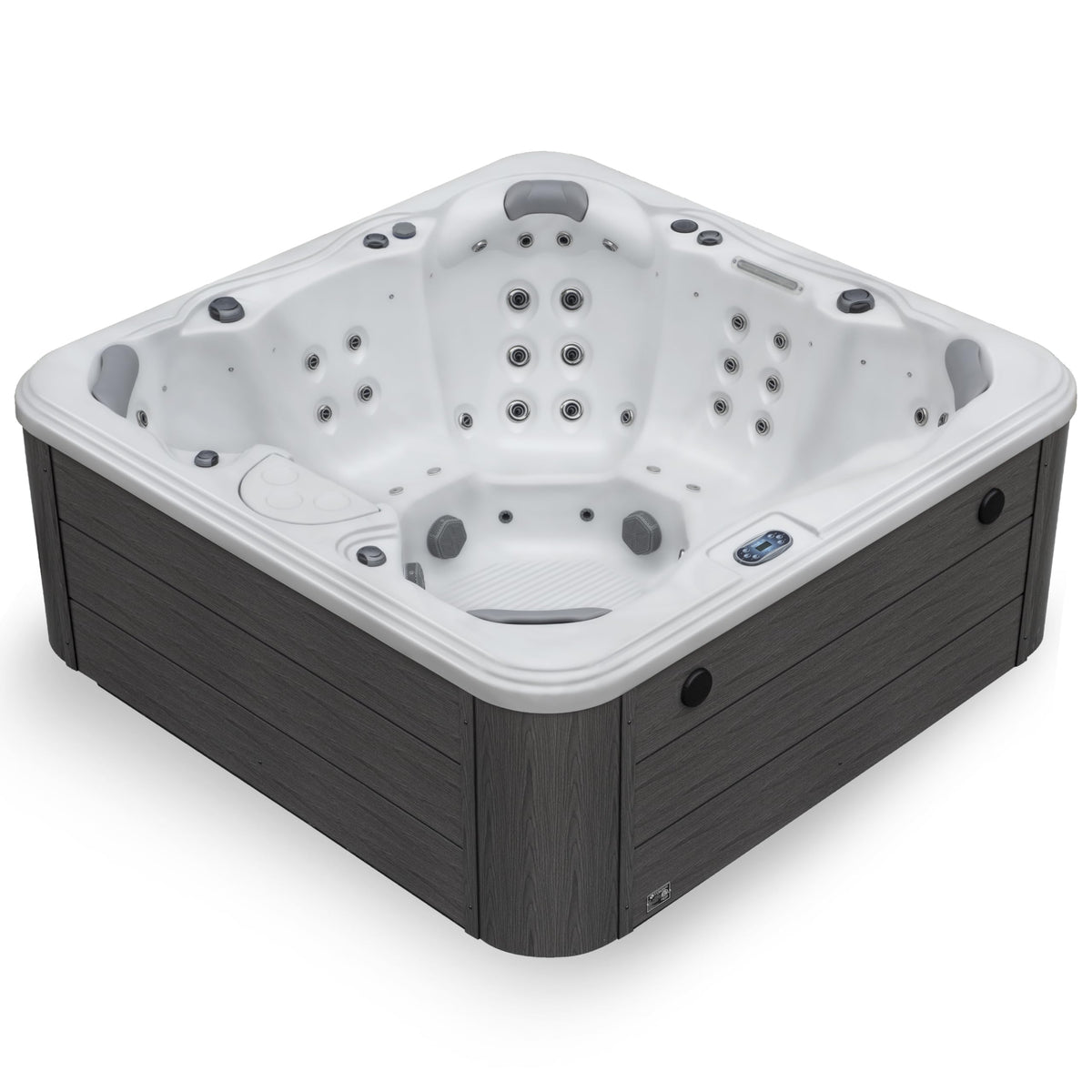 Aqualife 6-Person Hot Tub – 59 Stainless Steel Jets, 4 Pumps, Bluetooth, Waterfall, LED Lighting (AC500-2P)