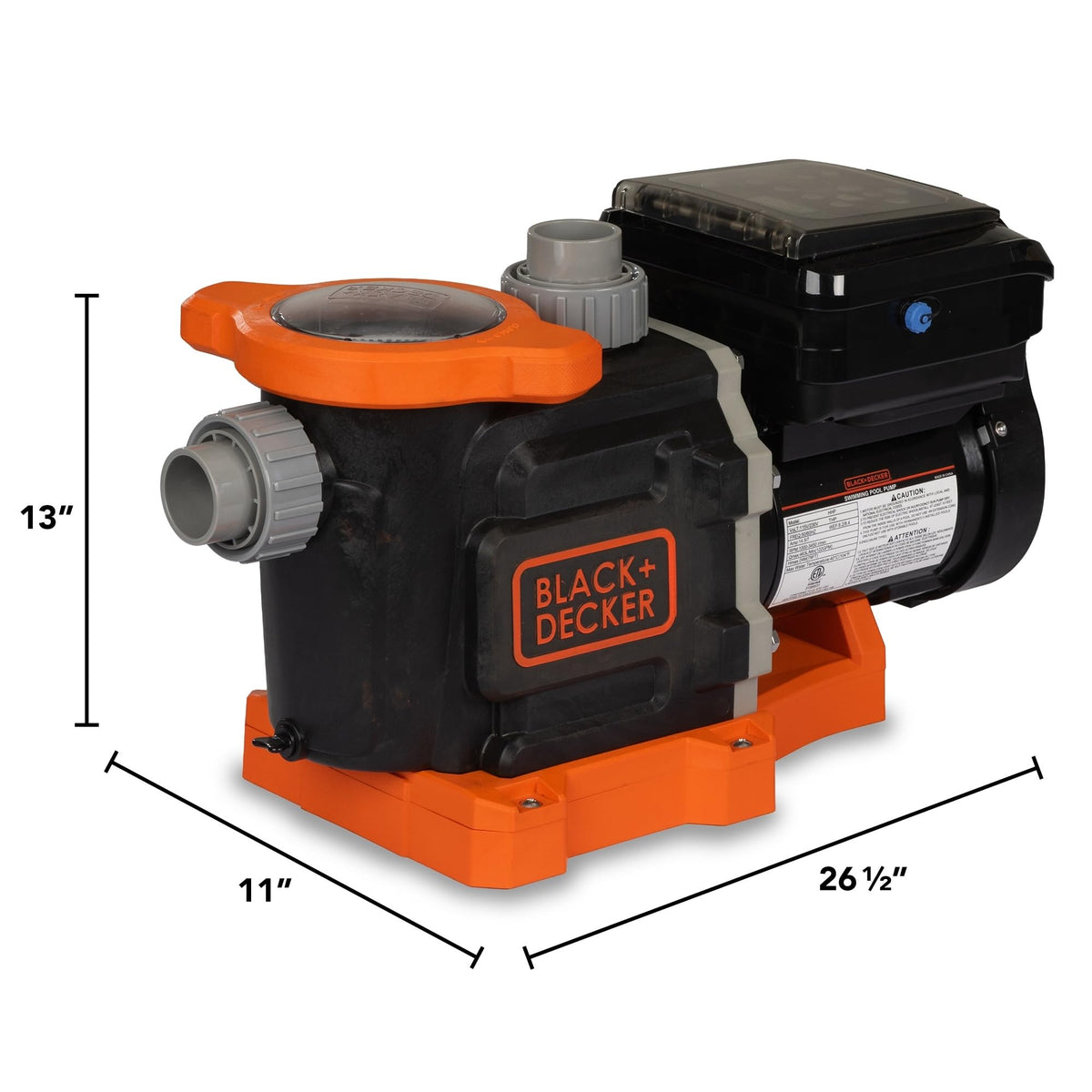 BLACK+DECKER 2.2 HP Variable Speed In Ground Pool Pump – WiFi Enabled, Energy Star Certified, Self-Priming