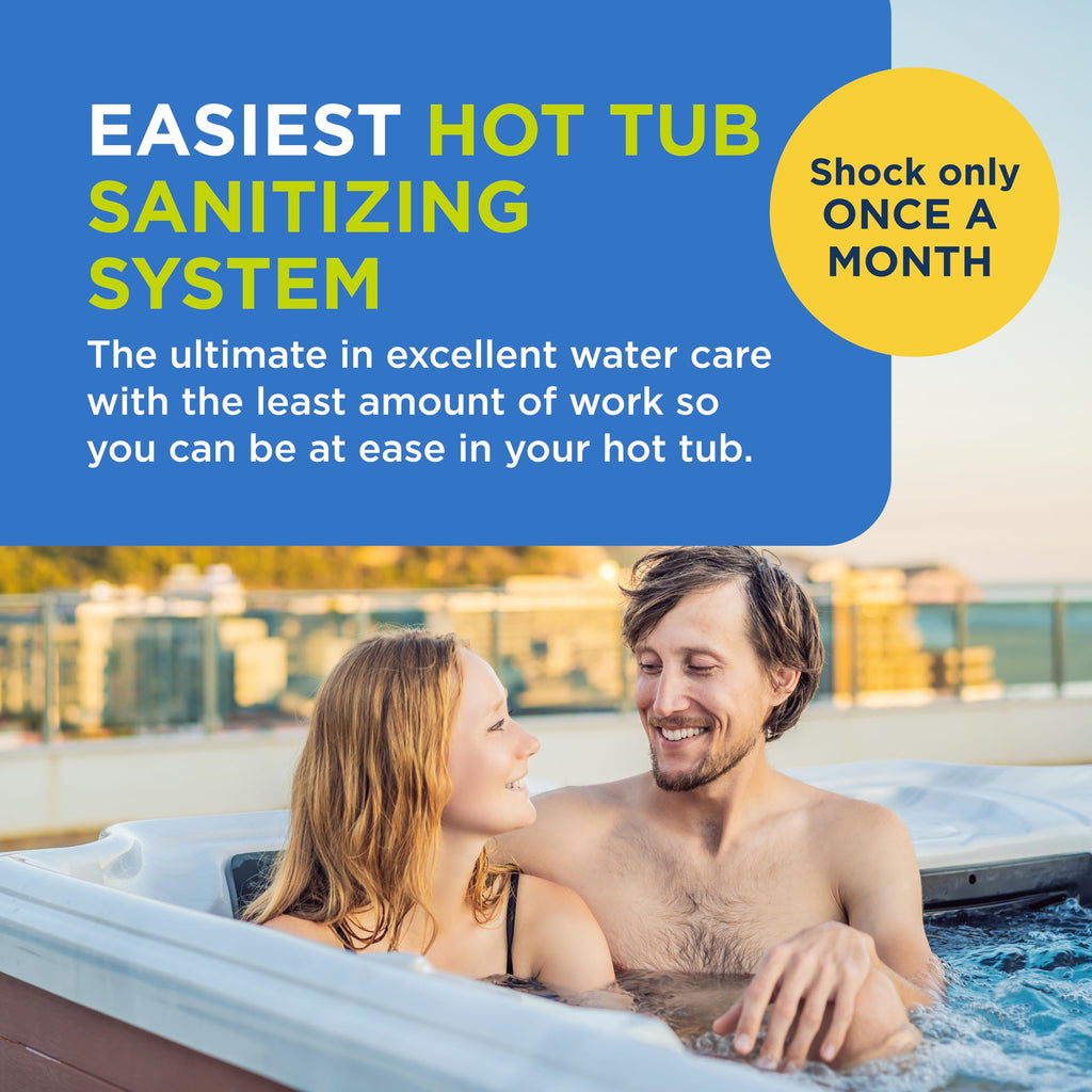 FROG @Ease Floating Hot Tub Sanitizer System with SmartChlor & Minerals - 4-Month Maintenance Kit for Spas up to 600 Gallons
