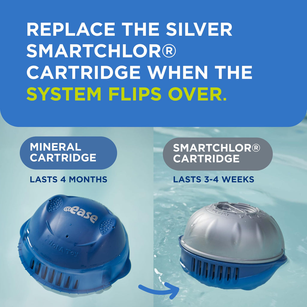 FROG @Ease Floating Hot Tub Sanitizer System with SmartChlor & Minerals - 4-Month Maintenance Kit for Spas up to 600 Gallons